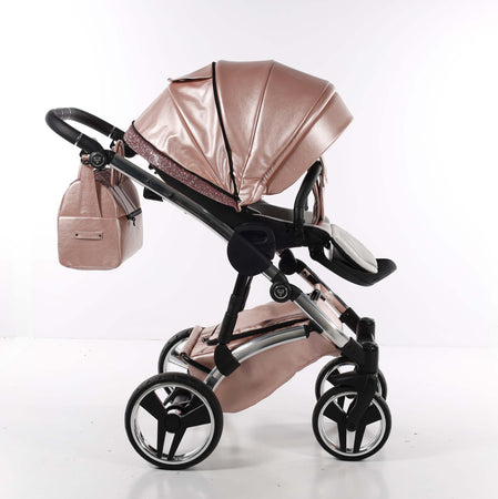 Trio Junama Glitter in Pelle Rosa Telaio Silver Prima infanzia/Passeggini carrozzine e accessori/Passeggini e carrozzine/Sistemi modulari La Casa Del Bebè - Napoli, Commerciovirtuoso.it