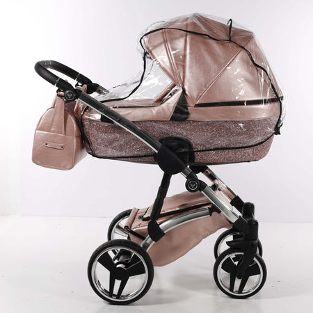 Trio Junama Glitter in Pelle Rosa Telaio Silver Prima infanzia/Passeggini carrozzine e accessori/Passeggini e carrozzine/Sistemi modulari La Casa Del Bebè - Napoli, Commerciovirtuoso.it