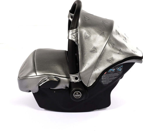 Trio Junama Glitter In Pelle Silver Telaio Acciaio Prima infanzia/Passeggini carrozzine e accessori/Passeggini e carrozzine/Sistemi modulari La Casa Del Bebè - Napoli, Commerciovirtuoso.it