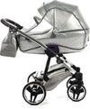 Trio Junama Glitter In Pelle Silver Telaio Acciaio Prima infanzia/Passeggini carrozzine e accessori/Passeggini e carrozzine/Sistemi modulari La Casa Del Bebè - Napoli, Commerciovirtuoso.it