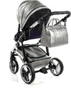 Trio Junama Glitter In Pelle Silver Telaio Acciaio Prima infanzia/Passeggini carrozzine e accessori/Passeggini e carrozzine/Sistemi modulari La Casa Del Bebè - Napoli, Commerciovirtuoso.it