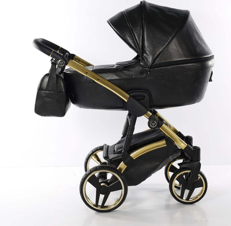 Trio Junama Termo Pelle Nero Black Telaio Oro Giallo Prima infanzia/Passeggini carrozzine e accessori/Passeggini e carrozzine/Sistemi modulari La Casa Del Bebè - Napoli, Commerciovirtuoso.it