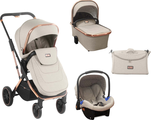Trio Kikkaboo Angele Chrome Beige Prima infanzia/Passeggini carrozzine e accessori/Passeggini e carrozzine/Sistemi modulari La Casa Del Bebè - Napoli, Commerciovirtuoso.it