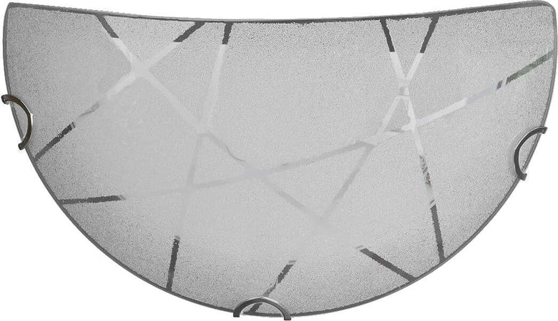 TRIO-LEUCHTEN---APPLIQUE-SANDRINA-IN-VETRO-GRANIGLIA-RIGHE-TRASPARENTI-LUNGHEZZA-30CM