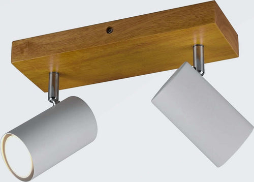 TRIO-LEUCHTEN---BARRA-MARLEY-2xGU10-BASE-LEGNO-NATURALE