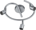 TRIO-LEUCHTEN---GIRANDOLA-PARIS-3-LUCI-3xGU10-DIAMETRO-28CM-TITANIO