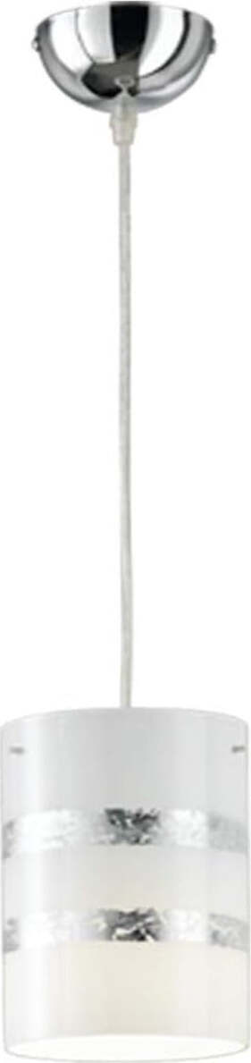 TRIO-LEUCHTEN---LAMPADA-A-SOSPENSIONE-NIKIOSA-A-CILINDRO-IN-VETRO-BIANCO-E-ARGENTO-DIAMETRO-140MM