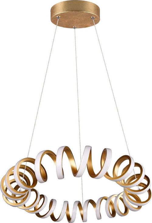 TRIO-LEUCHTEN---LAMPADARIO-A-SOSPENSIONE-CURL-A-SPIRALE-INFINITO-FOGLIA-ORO-DIAMETRO-55-CM