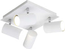 TRIO-LEUCHTEN---PLAFONIERA-QUADRATA-4xGU10-BIANCO-24x24MM