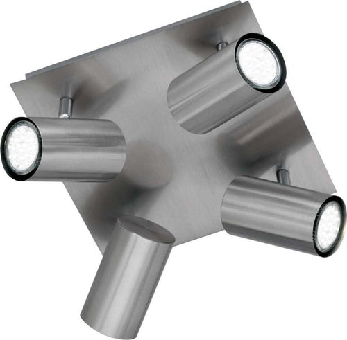 TRIO-LEUCHTEN---PLAFONIERA-QUADRATA-MARLEY-4xGU10-IN-ACCIAIO-24x24MM