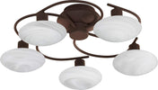 Trio-Leuchten-Trio-6380051-24-Lentin-Plafoniera,-5x28-Watt,-Ruggine/Bianco,-50-cm-G9,-28-W-[Classe-di-efficienza-energetica-C]