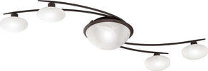 Trio-Leuchten-Trio-638090624-Lentin-Plafoniera,-6x28-Watt,-Ruggine/Alabastro,-110x46x13-cm-G9,-28-W-[Classe-di-efficienza-energetica-C]