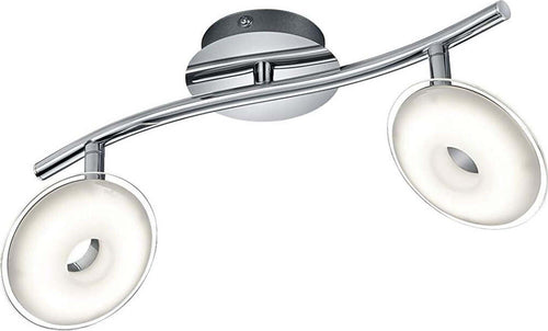 Trio-Leuchten-Trio-875910206-Pilatus-Faretto-LED,-2x3.8-W,-Cromato,-34-cm-3.8-W,-Cromo,-2er-Balken-[Classe-di-efficienza-energetica-A++]