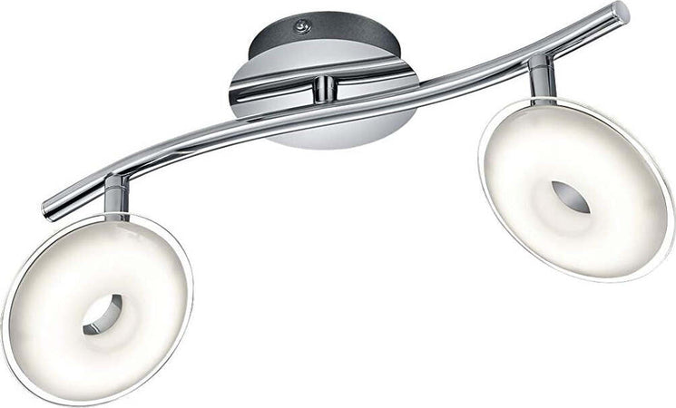 Trio-Leuchten-Trio-875910206-Pilatus-Faretto-LED,-2x3.8-W,-Cromato,-34-cm-3.8-W,-Cromo,-2er-Balken-[Classe-di-efficienza-energetica-A++]