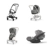 Trio Cybex Platinum Mios 3 - Telaio Chrome Black - Cloud T I-SIZE Plus - Mirage Grey