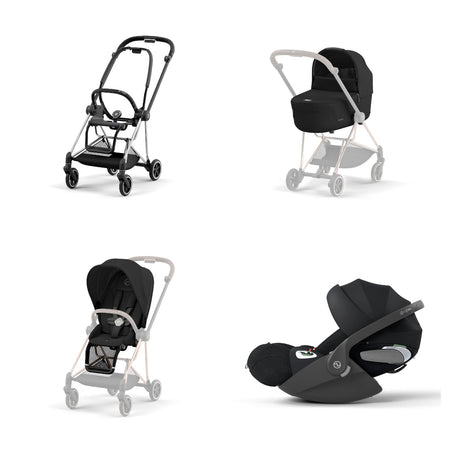 Trio Cybex Platinum Mios 3 - Telaio Chrome Black - Cloud T I-SIZE Plus - Sepia Black