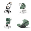 Trio Cybex Platinum Mios 3 - Telaio Chrome Brown - Cloud T I-SIZE Plus - Leaf Green
