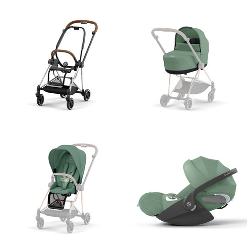 Trio Cybex Platinum Mios 3 - Telaio Chrome Brown - Cloud T I-SIZE Plus - Leaf Green
