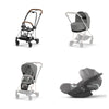 Trio Cybex Platinum Mios 3 - Telaio Chrome Brown - Cloud T I-SIZE Plus - Mirage Grey