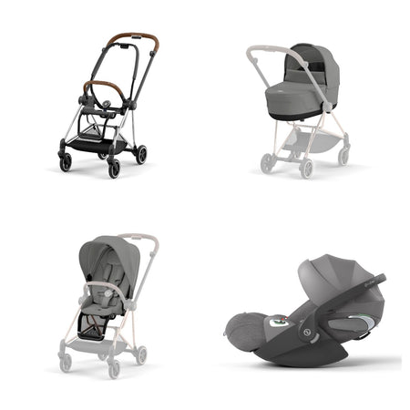 Trio Cybex Platinum Mios 3 - Telaio Chrome Brown - Cloud T I-SIZE Plus - Mirage Grey