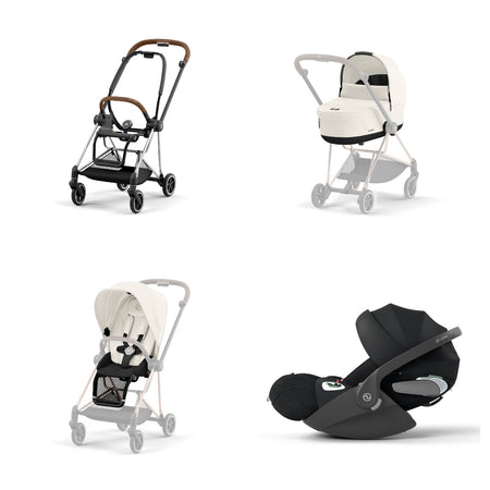 Trio Cybex Platinum Mios 3 - Telaio Chrome Brown - Cloud T I-SIZE Plus - Off White