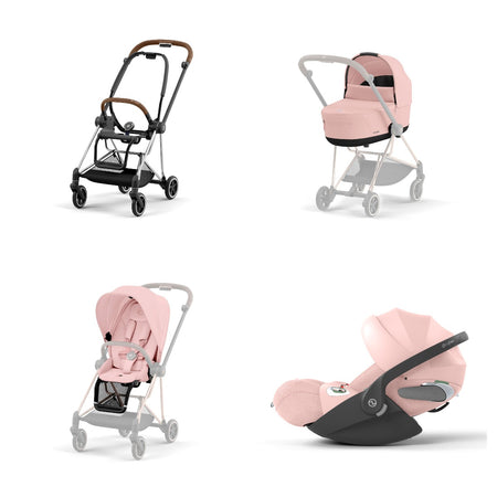 Trio Cybex Platinum Mios 3 - Telaio Chrome Brown - Cloud T I-SIZE Plus - Peach Pink