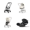 Trio Cybex Platinum Mios 3 - Telaio Matt Black - Cloud T I-SIZE Plus - Off White