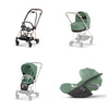 Trio Cybex Platinum Mios 3 - Telaio Rosegold - Cloud T I-SIZE Plus - Leaf Green
