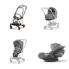 Trio Cybex Platinum Mios 3 - Telaio Rosegold - Cloud T I-SIZE Plus - Mirage Grey