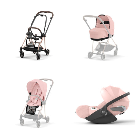 Trio Cybex Platinum Mios 3 - Telaio Rosegold - Cloud T I-SIZE Plus - Peach Pink