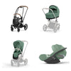 Trio Cybex Platinum Priam 4 Telaio Chrome Brown-Cloud T I-SIZE Plus-Leaf Green