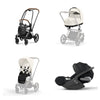 Trio Cybex Platinum Priam 4 Telaio Chrome Brown-Cloud T I-SIZE Plus-Off White