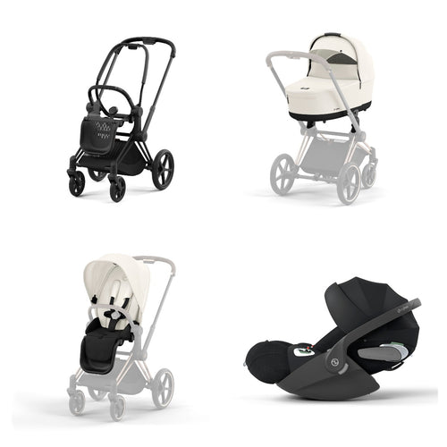 Trio Cybex Platinum Priam 4 Telaio Matt Black-Cloud T I-SIZE Plus-Off White