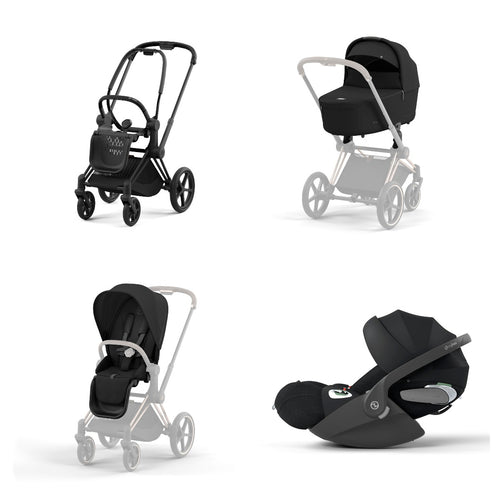 Trio Cybex Platinum Priam 4 Telaio Matt Black-Cloud T I-SIZE Plus-Sepia Black
