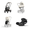 Trio Cybex Platinum Priam 4 - Telaio Rosegold - Cloud T I-SIZE Plus - Off White