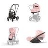 Trio Cybex Platinum Priam 4 - Telaio Rosegold - Cloud T I-SIZE Plus - Peach Pink