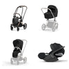 Trio Cybex Platinum Priam 4 - Telaio Rosegold - Cloud T I-SIZE Plus - Sepia Black
