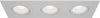 Triplo-Faretto-Da-Incasso-Moderno-Atom-Alluminio-Bianco-3-Luci-Diffusori-Tessile