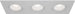 Triplo-Faretto-Da-Incasso-Moderno-Atom-Alluminio-Bianco-3-Luci-Diffusori-Tessile