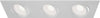 Triplo-Faretto-Da-Incasso-Moderno-Atom-Alluminio-Bianco-3-Luci-Diffusori-Tessile