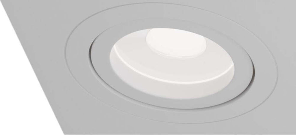 Triplo-Faretto-Da-Incasso-Moderno-Atom-Alluminio-Bianco-3-Luci-Diffusori-Tessile