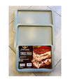 Tris 3 Teglie Rettangolari Antiaderenti Rivestimento Stone 33/38/43 Cm Da Forno