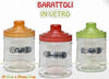 Tris-Barattoli-3-Contenitori-Caffè-Zucchero-Sale-Vetro-Tappo-Colorato