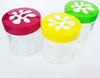 Tris-Di-3-Barattoli-Vetro-Con-Coperchio-Colorato-Righe-Sale-Zucchero-Caffe'-Dolci