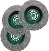 Tris Dischi Spazzole Feltro Per Lucidatrice Folletto Pl510 Pl511 Pl512