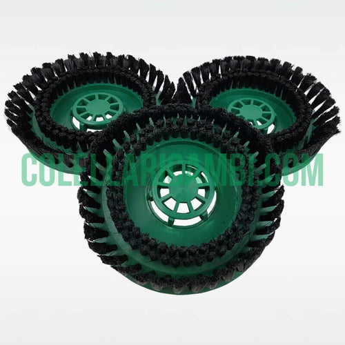 Tris Dischi Spazzole Setole Larghe Originali per Lucidatrice Vorwerk  Folletto PL510 PL511 PL512