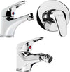 Tris Rubinetto Miscelatore Lavabo Bagno + Bidet + Miscelatore Doccia ad Incasso M Cromato Fai da te/Attrezzature per cucine e bagni/Attrezzature per bagni/Rubinetti per lavandini bagno Ogomondo - Martina Franca, Commerciovirtuoso.it
