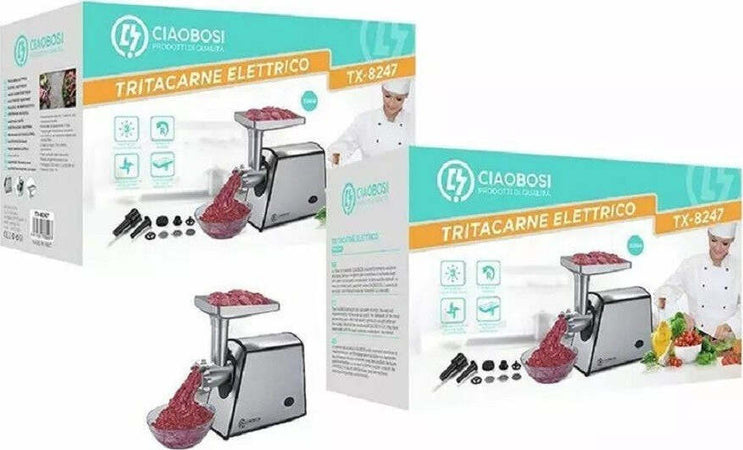 Tritacarne Elettrico Tx-8247 Accessori 2000 W Ideale Per Tritare Salsicce Kebbe Casa e cucina/Elettrodomestici per la cucina/Elettrodomestici speciali/Tritacarne Trade Shop italia - Napoli, Commerciovirtuoso.it
