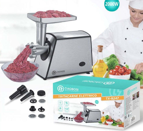 Tritacarne Elettrico Tx-8247 Accessori 2000 W Ideale Per Tritare Salsicce Kebbe Casa e cucina/Elettrodomestici per la cucina/Elettrodomestici speciali/Tritacarne Trade Shop italia - Napoli, Commerciovirtuoso.it