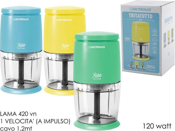 Tritatutto Retr? Collection Da 0.35lt 120 Watt 1 Velocita' A Impulso Lama 420 Vn Casa e cucina/Elettrodomestici per la cucina/Robot da cucina frullatori e impastatrici/Frullatori/Tritatutto e mini frullatori Trade Shop italia - Napoli, Commerciovirtuoso.it